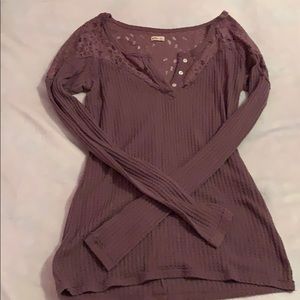 Purple Lace Long Sleeve Top
